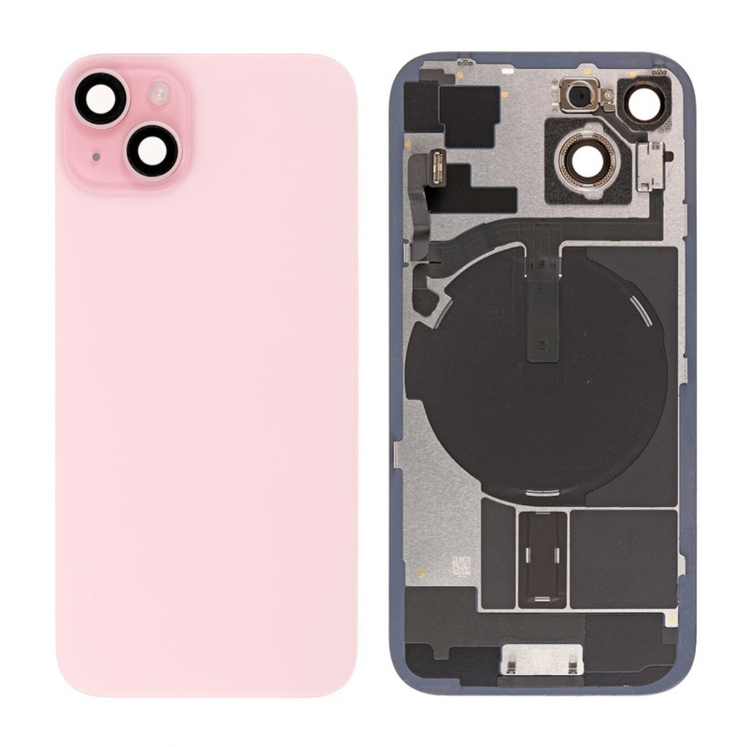 Brown Rear Cover Glass with Camera Lens Glass and Wireless Flex for iPhone 15 Plus-Pink Brown Rear Cover Glass with Camera Lens Glass and Wireless Flex for iPhone 15 Plus-Pink